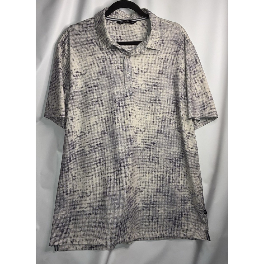 7Diamonds Polo Shirt Mens Large Sea Island 4-Way Stretch Performance SMD-5648